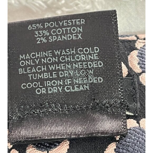 Ann Taylor Factory Womens Signature Pants Size 10 Black & Pink Circle Pattern - Picture 5 of 5